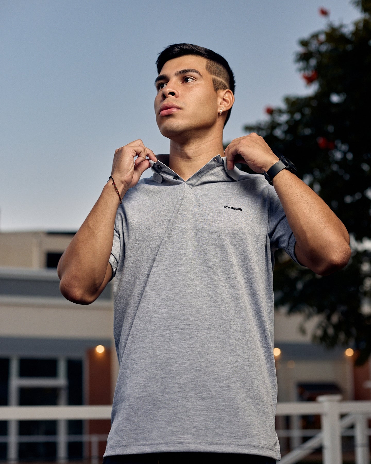 Remera Polo Algodon Gris Ky 01 24