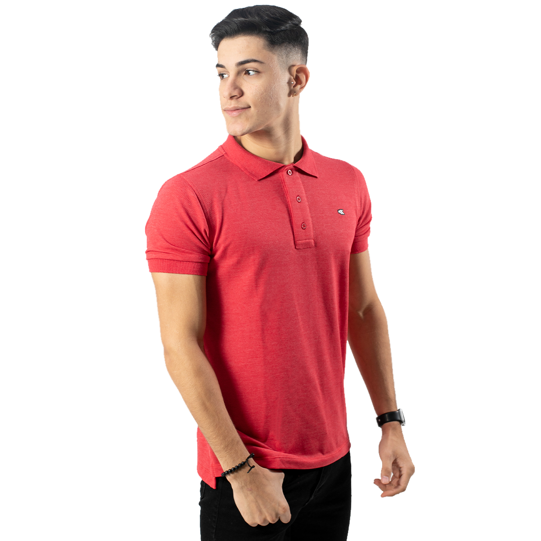 REMERA POLO JASPEADA 21 ROJA Kyrios Paraguay